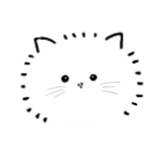 [LINEスタンプ] まりもねこ【白】⭐︎ゆるかわ