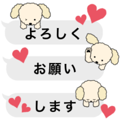 [LINEスタンプ] トイプードルの吹き出しのスタンプ