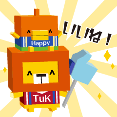 [LINEスタンプ] Happy＆Tukの日常ことば-1