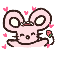 [LINEスタンプ] おきゅいん！フルーツマウスちゃん！