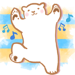 [LINEスタンプ] ハッピーホワイトベアスタンプ