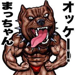 [LINEスタンプ] まっちゃん 専用 筋肉マッチョアニマル