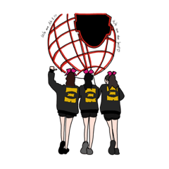 [LINEスタンプ] Cheerleaders 2 (Go Pink)