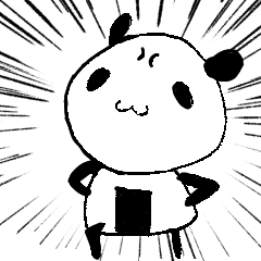 [LINEスタンプ] にぎりパンダ