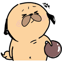 [LINEスタンプ] らくがきどっくすパグ犬くん/ぱぐけんくん1