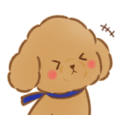 [LINEスタンプ] ふわふわ子犬のぽぽたん×LINE