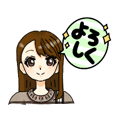 [LINEスタンプ] ロングヘアの女の子スタンプ