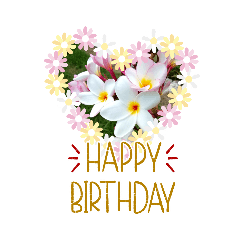 [LINEスタンプ] お花大好き〜HAPPY BIRTHDAY