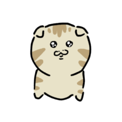 [LINEスタンプ] タレ耳短足マンチカンにゃん