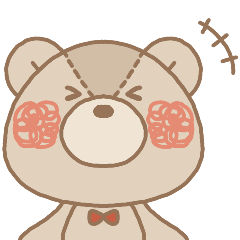 [LINEスタンプ] クマとネコのぬいぐるみ