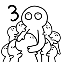 [LINEスタンプ] 僕たちはずっと「友達」。3