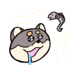 [LINEスタンプ] のんびり黒柴さん