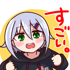 [LINEスタンプ] ショートヘアー女子の彩水ちゃん