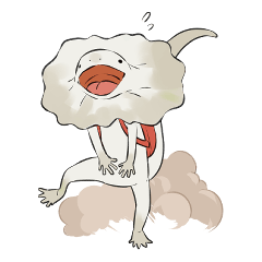 [LINEスタンプ] ぐうたらとかげ