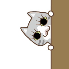 [LINEスタンプ] 「動く」立ち耳ねこさん