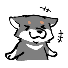 [LINEスタンプ] ほんわか黒柴