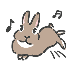 [LINEスタンプ] うさぎ沼（茶色）