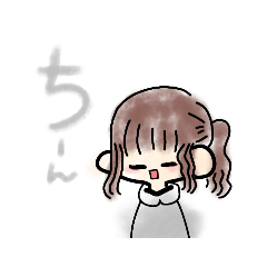 [LINEスタンプ] クレヨンで描いた女の子。