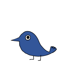 [LINEスタンプ] 青いカラスはめんどくさがっています