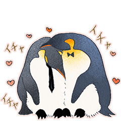 [LINEスタンプ] ゲイのペンギンカップル2