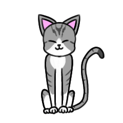 [LINEスタンプ] サバトラ白猫スタンプの画像（メイン）