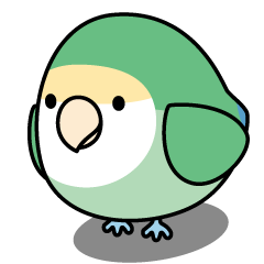 [LINEスタンプ] コザクラインコのココちゃん(シーグリーン)