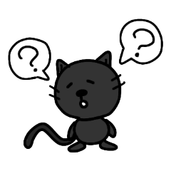 [LINEスタンプ] くろねこ1