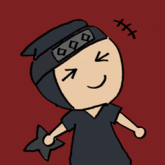 [LINEスタンプ] 丸顔CryptoNinja #001