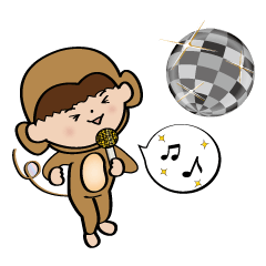 [LINEスタンプ] おサルの着ぐるみBoy