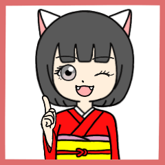 [LINEスタンプ] 占い師 猫娘スタンプ（壱）