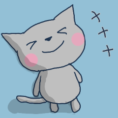 [LINEスタンプ] グレーな猫【LINEスタンプの日】