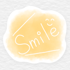 [LINEスタンプ] Watercolor Emotions Grayish Yellow