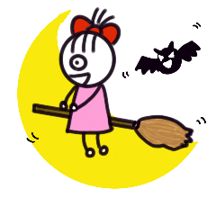 [LINEスタンプ] らくがき風幼女 ハロウィン仕様