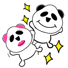 [LINEスタンプ] ブサイクパンダ？サトパンダ＆サトパンナ