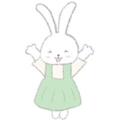 [LINEスタンプ] ワンピースの好きなうさぎちゃん