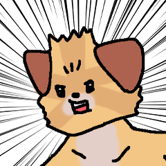 [LINEスタンプ] 人間味あふれる犬「むぎ三（むぎぞう）」2