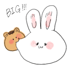 [LINEスタンプ] 焦げたうさぎ＆りす