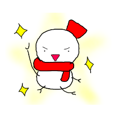 [LINEスタンプ] 赤ゆきだるまくん②