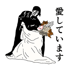 [LINEスタンプ] ART歌舞伎 花のこゝろ