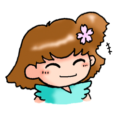 [LINEスタンプ] ひらりちゃん満開☆LINEスタンプの日