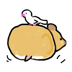 [LINEスタンプ] ツンデレなハムスターとデレしかない文鳥