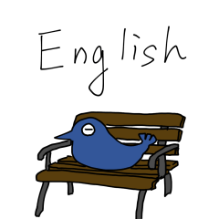 [LINEスタンプ] 青いカラス連絡用 英語版