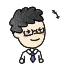 [LINEスタンプ] メガネのサラリーマン(デフォルト風)