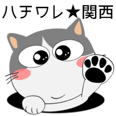 [LINEスタンプ] ハチワレ猫★関西の画像（メイン）