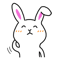 [LINEスタンプ] てれやなうさぎ