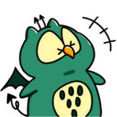 [LINEスタンプ] 毎日使える！悪魔みみずく