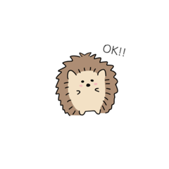 [LINEスタンプ] 手描きハリネズミ