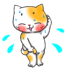 [LINEスタンプ] 手描きねこの毎日