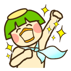 [LINEスタンプ] おカッパ熱血就活編！(LINEスタンプの日)