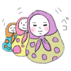 [LINEスタンプ] マトリョーシカのスタンプ（よく使う挨拶）